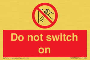 PV10702: Do not switch on