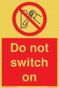 PV10702: Do not switch on