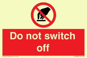 PV10965: Do not switch off