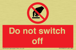 PV10965: Do not switch off