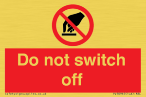 PV10965: Do not switch off