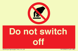 PV10965: Do not switch off