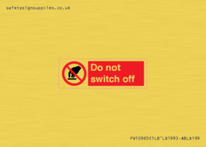 PV10965: Do not switch off