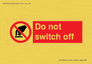 PV10965: Do not switch off