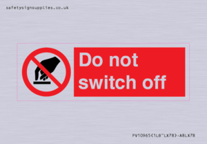 PV10965: Do not switch off