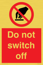 PV10965: Do not switch off