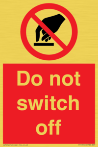 PV10965: Do not switch off