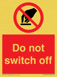 PV10965: Do not switch off
