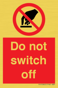 PV10965: Do not switch off
