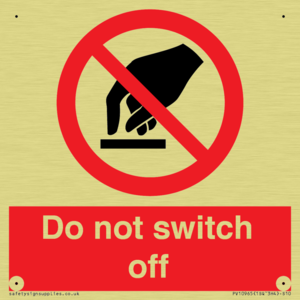 PV10965: Do not switch off