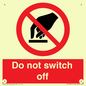 PV10965: Do not switch off