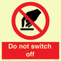 PV10965: Do not switch off