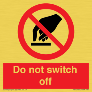 PV10965: Do not switch off
