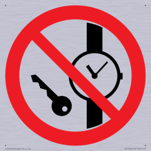 PV11252: P008 Prohibition: No metallic articles or watches