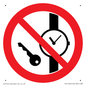 PV11252: P008 Prohibition: No metallic articles or watches