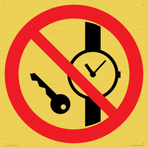 PV11252: P008 Prohibition: No metallic articles or watches