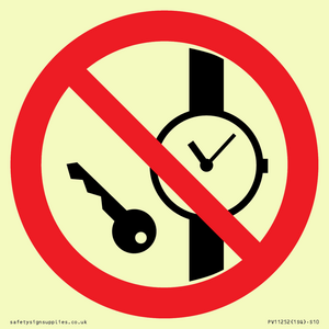 PV11252: P008 Prohibition: No metallic articles or watches