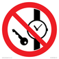 PV11252: P008 Prohibition: No metallic articles or watches