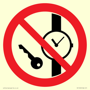 PV11252: P008 Prohibition: No metallic articles or watches