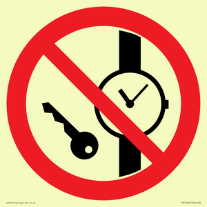 PV11252: P008 Prohibition: No metallic articles or watches