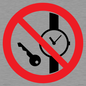 PV11252: P008 Prohibition: No metallic articles or watches