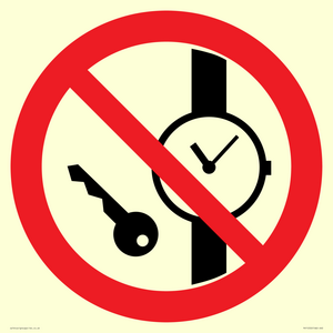 PV11252: P008 Prohibition: No metallic articles or watches
