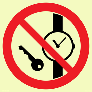 PV11252: P008 Prohibition: No metallic articles or watches