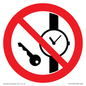 PV11252: P008 Prohibition: No metallic articles or watches