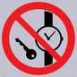 PV11252: P008 Prohibition: No metallic articles or watches