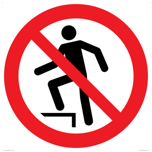 PV11272: P019 Prohibition: No stepping on surface