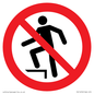 PV11272: P019 Prohibition: No stepping on surface