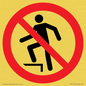 PV11272: P019 Prohibition: No stepping on surface