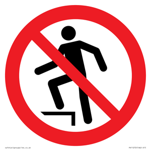 PV11272: P019 Prohibition: No stepping on surface