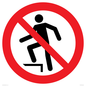 PV11272: P019 Prohibition: No stepping on surface