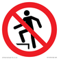 PV11272: P019 Prohibition: No stepping on surface