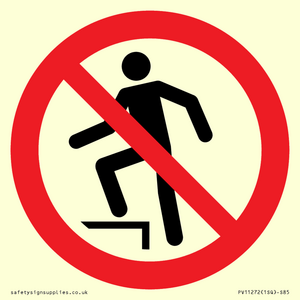 PV11272: P019 Prohibition: No stepping on surface