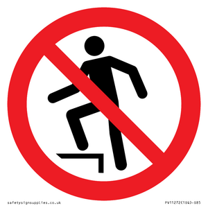 PV11272: P019 Prohibition: No stepping on surface