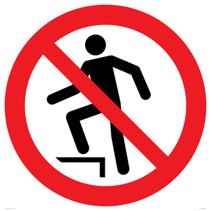 PV11272: P019 Prohibition: No stepping on surface