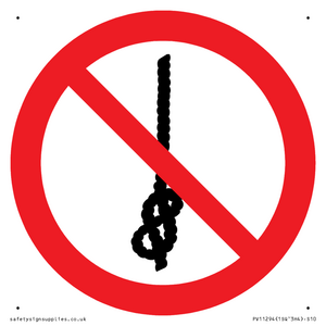 PV11294: P030 Prohibition: Do not tie knots in rope