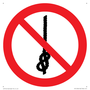 PV11294: P030 Prohibition: Do not tie knots in rope