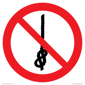 PV11294: P030 Prohibition: Do not tie knots in rope