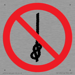 PV11294: P030 Prohibition: Do not tie knots in rope