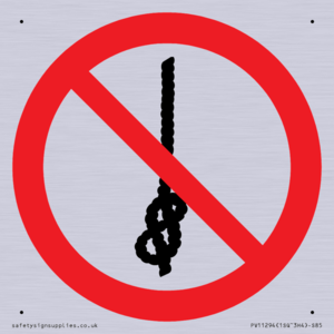 PV11294: P030 Prohibition: Do not tie knots in rope