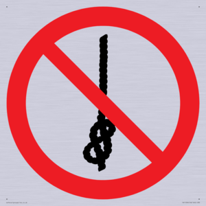 PV11294: P030 Prohibition: Do not tie knots in rope