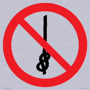 PV11294: P030 Prohibition: Do not tie knots in rope