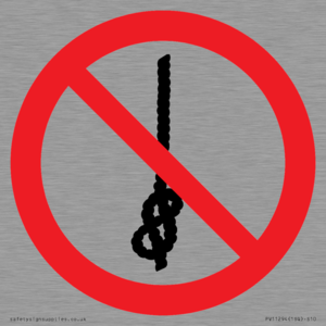 PV11294: P030 Prohibition: Do not tie knots in rope