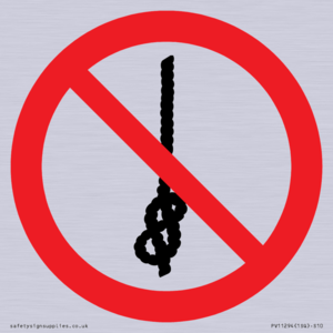 PV11294: P030 Prohibition: Do not tie knots in rope