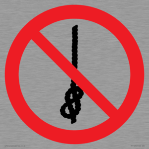 PV11294: P030 Prohibition: Do not tie knots in rope