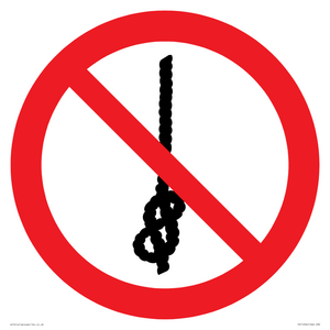 PV11294: P030 Prohibition: Do not tie knots in rope