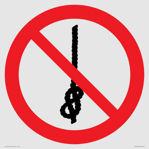 PV11294: P030 Prohibition: Do not tie knots in rope